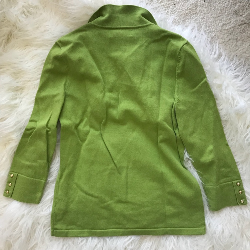 Green polo with gold buttons - Picture 3 of 3